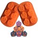 thumbnail image 1 of Juego de moldes para hornear de calabaza fantasma de Halloween de silicona de 2 piezas brillar Juguete, 1 of 6