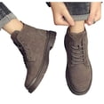 thumbnail image 4 of FRSASU Men's Lace Up Ankle Boots Casual Non Slip Work Chukka Boots Classic Outdoor Walking Booties for Fall Winter Brown, 4 of 5