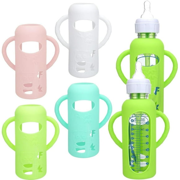 Funda de Silicona Dr. Brown's Azul Antiroturas Compatible con Botellas de Vidrio para Bebés
