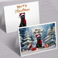 thumbnail image 3 of Merry Christmas Scottish Terrier Enjoys Woofmas Winter Xmas Holiday 7x5in Folded Greeting Card Scottie Dog Lover Gifts Single Note Card with Envelope - 02022, 3 of 5