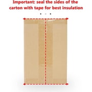 5pcs Thermo Chill Double Insulated Carton with Foil Insulated Bag Liner, Cold Shipping Box for Frozen Food, Cooler Box for Posting, Small Parcel Postage Postal Mailing Boxes 13.4x7.9x5.7 (STRBOXONG