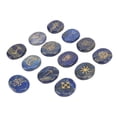 thumbnail image 1 of Rune Jadestone Stones Set 13Pcs Yoga Meditation Stone Witch Divination Healing Energy Stone, 1 of 8