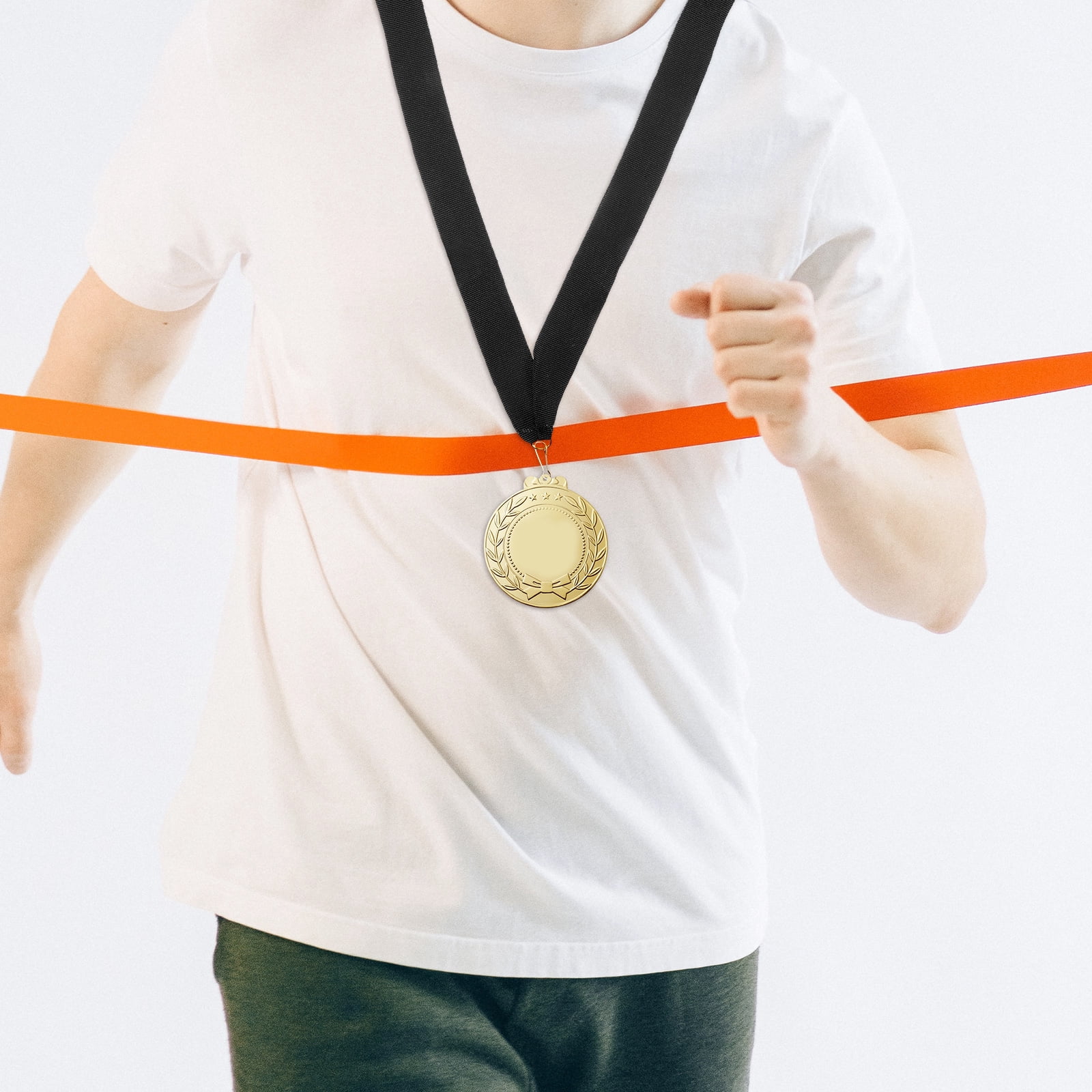 GUIYONG 20pcs Sports Medal Lanyards Durable Neck Ribbons with Snap Clips for Award Medals Ideal for Competitions and Events Black