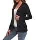 thumbnail image 4 of Puntoco Chaqueta De Mujer Cárdigan De Frente Abierto Chaqueta Entallada Casual Oficina Recortada Blazers Liquidación De Navidad Puntoco Puntoco-3578, 4 of 7