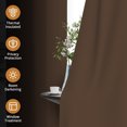 thumbnail image 2 of Tchckioa Set of 2 52x63 Inch Blackout Curtains,Privacy Protection Window Drapes for Living Room,Grommet Top,Brown, 2 of 6