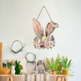 thumbnail image 5 of Boovnll Easter Decor, Easter Bunny Wooden Door Hanger Spring Decoration Floral Pattern Front Door Sign for Home Party Festive Holiday Decor, Easter Decorations, Easter Decorations for Home, 5 of 5