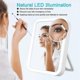 thumbnail image 3 of Portable LED Makeup Mirror with 3 Adjustable Light Settings, 1x Large Wireless Illuminated Vanity Mirror for Travel, 3 of 5