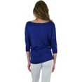 thumbnail image 2 of ToBeInStyle Women's Boat Neck Dolman Style Blouse, 2 of 6