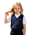 thumbnail image 6 of ibiyuan Boys and Girls Sweater Vest Crewneck Sleeveless School Vests 2026 Fall Winter Cable Top Knitted Pullover Vest, 6 of 7
