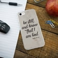 thumbnail image 2 of Be Still and Know that I am God Psalm Inspirational Christian Protective Slim Fit Hybrid Rubber Bumper Case for Apple iPhone 7, 2 of 3
