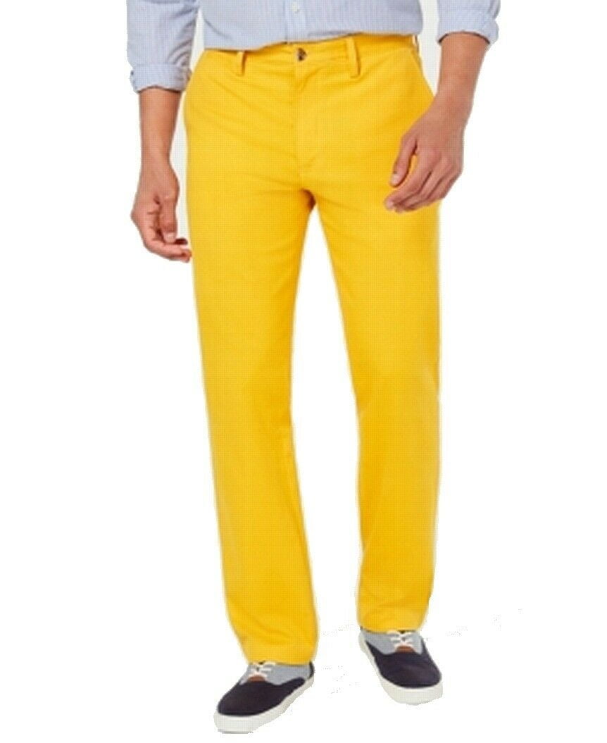 yellow chinos