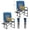Blue-2, variant on Alpha Joy 2 Pack High Back Heavy-Duty Adjustable Director Chair Oversized Camping Chair with Side Table, Supports 300lbs, Blue