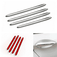 thumbnail image 4 of 8Pcs Chrome Stainless Steel Exterior Door Handle Molding Trim Cover Outer Doors Handle Cover for 5 Series F10 F18, 4 of 10