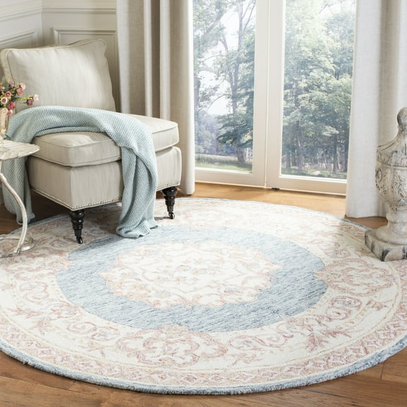 SAFAVIEH Aubusson AUB101M Handmade Blue / Pink Rug