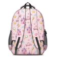 thumbnail image 3 of Princess and Castle Pink Pattern Backpack for School, Cute School Bag with Adjustable Shoulder Straps and Padded Back, 16.9"x12.6"x5.9", 3 of 5