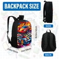 thumbnail image 6 of Car Racing Backpack Set, Durable and Lightweight, Large Capacity and Multiple, Perfect for , Daily Use, or Gifts, Designed with Matching Lunch Bag Pencil Case, Back to , for Teenager,, 6 of 10