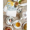 thumbnail image 4 of Yellow Sun Rise Kitchen Dish Towels for Drying Dishes Set of 3, Ocean Waves Coastal Abstract Art Waffle Weave Microfiber Hand Tea Bathroom Towels Quick Dry & Absorbent Towel 15.7x23.6, 4 of 7