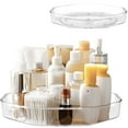 thumbnail image 1 of PENGXIANG 2Pcs Turnable Cabinet Organizer Clear Rotating Spice Rack Large Capacity Spinning Condiments Containers Multi-function Cosmetic Can Organizers, 1 of 8