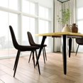 thumbnail image 2 of Homy Casa Modern Rectangular 5-Piece Dining Set for Dining Room, Faux Wood Table with 4 Upholstered Chairs, 2 of 12