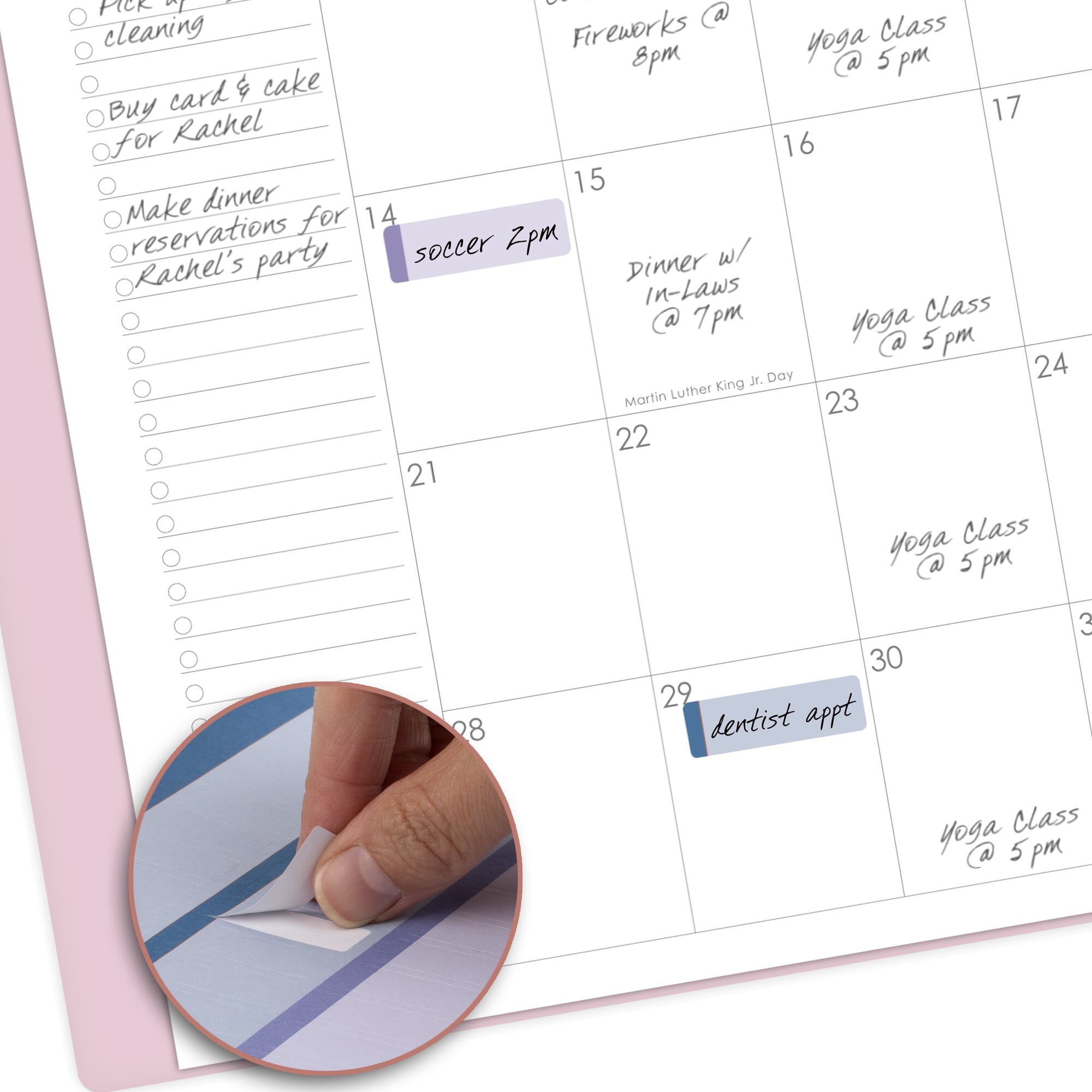 AT-A-GLANCE Harmony 2024 Weekly Monthly Planner Pink Medium 7 x 8 34 - Weekly
