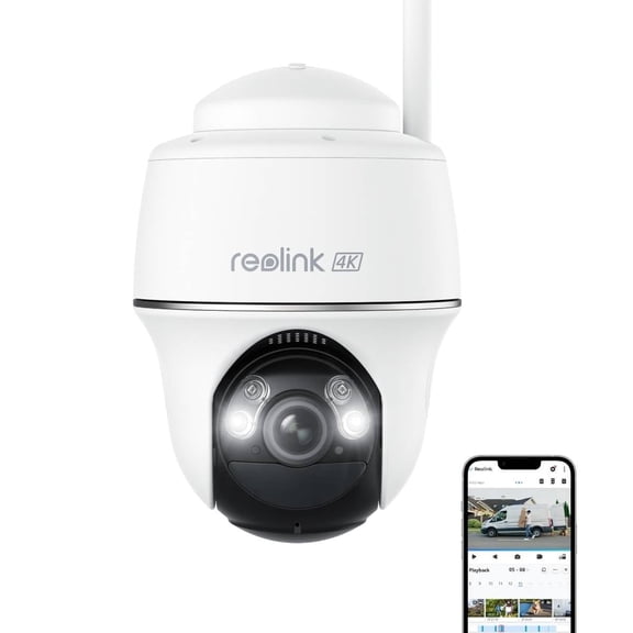 Reolink Argus PT Ultra 8MP WiFi Outdoor Pan & Tilt Battery Security Camera, Wireless, Color Night Vision, Supports Solar Panel