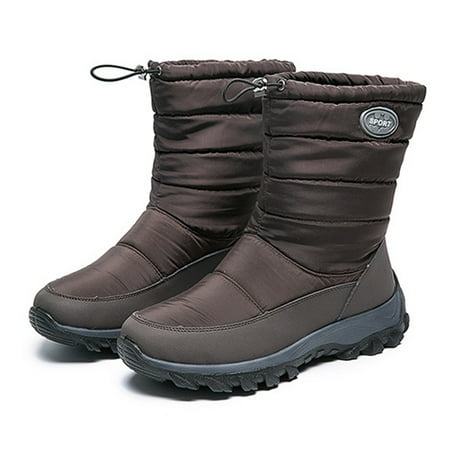 

YeccYuly Women Anti-Slip Plush Lining Thermal Winter Mid Calf Snow Boots Outdoor Shoes