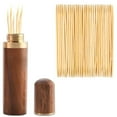 thumbnail image 5 of Portable Wooden Toothpick Storage Box Holder Toothpick Bucket Dispenser H2P0, 5 of 8