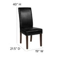 thumbnail image 6 of Flash Furniture Greenwich Series Parsons Chair, Set of 4, Black LeatherSoft, 6 of 13