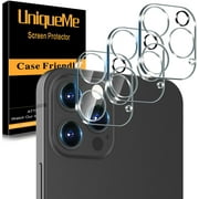 [ 3 Pack] UniqueMe Compatible with iPhone 12 Pro 6.1" Camera Lens Protector Tempered Glass,[Case Friendly]
