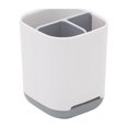 thumbnail image 1 of Toothbrush Holder with Anti-Slip Bottom 3 Slots Electric Toothbrush and Toothpaste Holder for Bathroom, Made of PP and Abs Plastic Toothbrush Caddy Detachable for Easy Cleaning(Grey), 1 of 5