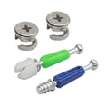 thumbnail image 4 of 100Pcs Cabinet Lock and Screws for Furniture Assembly Eccentric Wheel and Wood Dowels for Cabinets and Drawers, 4 of 16