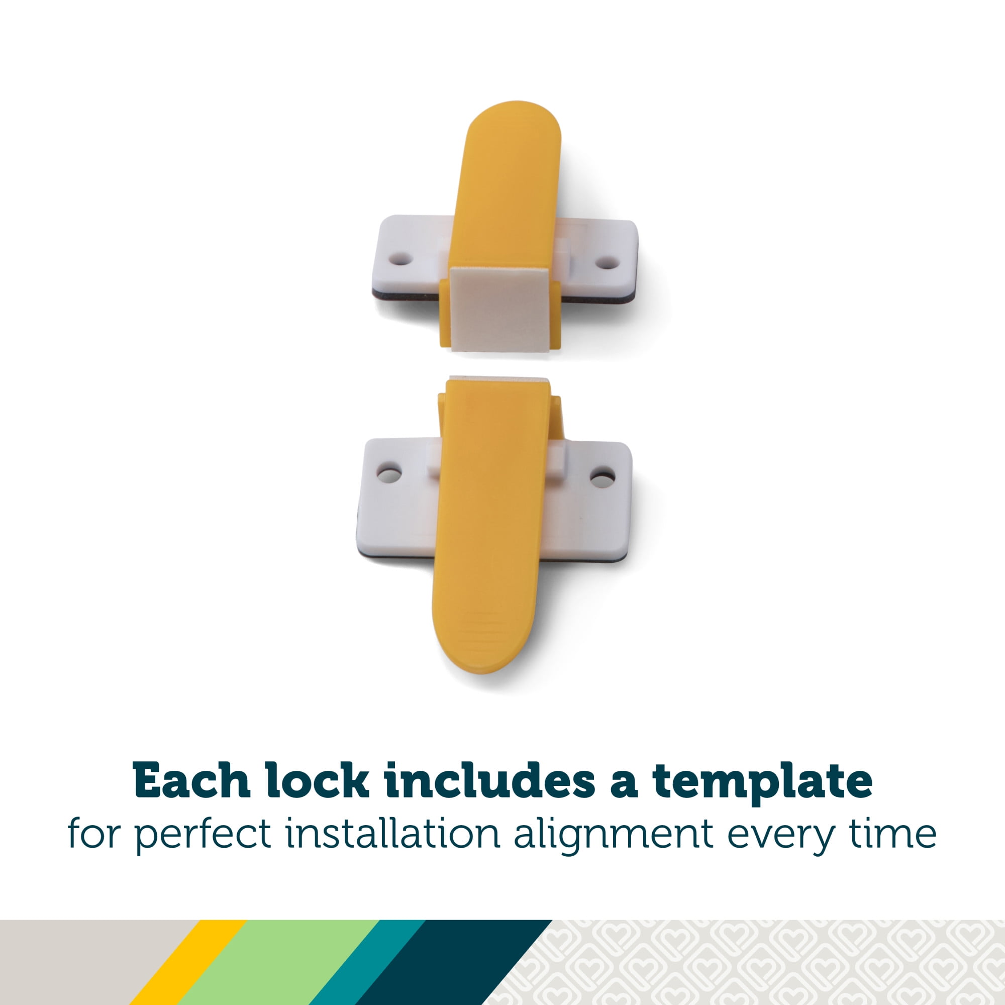 (2 pack) Safety 1st Adhesive Magnetic Lock System - 8 Locks and 2 Keys, White, Toddler