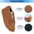 thumbnail image 4 of Unique Bargains Reusable Non Slip Shoe Covers, 10 Pairs Washable Thickened Boot Covers Soft Shoe Protectors, Brown, 4 of 6