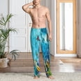 thumbnail image 2 of Kdxio Corals and Tropical Fish Pattern Men's Pajama Pants, Elastic Waist with Drawstring and Pockets, Comfortable Loungewear-Large, 2 of 6