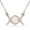 Pink, variant on Silver Triple Moon Goddess Symbol Opal Natural Stone Pendant Necklace for Women