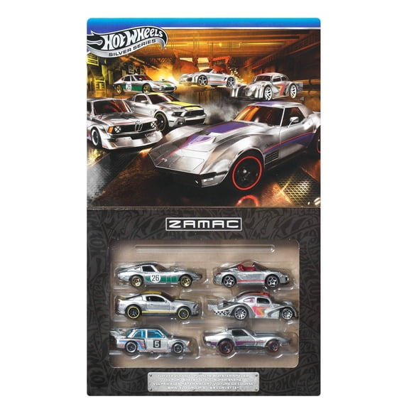 Hot Wheels 1:64 Scale Die-Cast Toy Cars, Set of 6 Zamac Vehicles [Walmart Exclusive]
