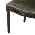 thumbnail image 5 of GDF Studio Lariya Contemporary Velvet Dining Chairs, Set of 4, Gray and Glossy Black, 5 of 10