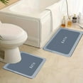 thumbnail image 4 of AZXY Bathroom Rug Sets Clearance,Bath Mat Set 2 Piece,Bathroom Rug Set 2 Pc U-Shape,Blue Non Slip Washable Bath Rug Sets Under $25, 4 of 6