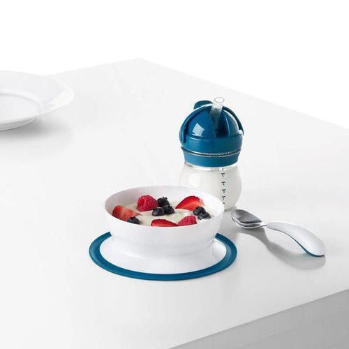 OXO Tot - Stick & Stay Suction Bowl - Secure Suction Base - Promotes Self-Feeding - Dishwasher Safe - Easy for Parents to Remove - Baby Feeding from 6 Months and Up - Navy - 61120700