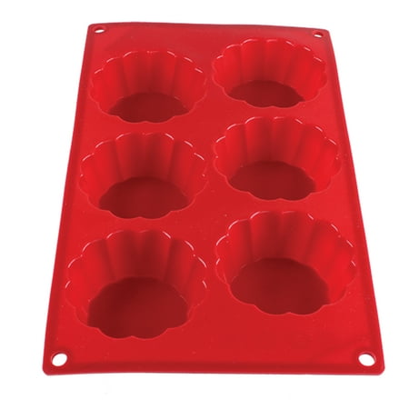 Brioche Mold - Excellante 3.7 Oz, Brioche High Heat Silicone Baking Mold, 6 Cavities, Comes In Each