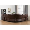 thumbnail image 3 of Donivi LED Faux Leather Reclining Sectional in Brown, 3 of 6