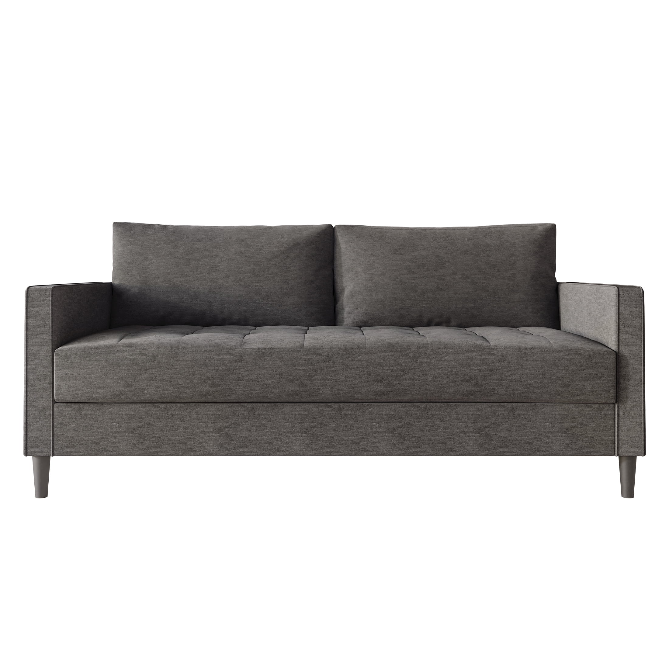 Castle Place Classic Linen Upholstered Sofa, Dark Grey