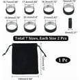 thumbnail image 3 of 14pcs 7 Sizes Black Stainless Steel Spinner Ring Rotatable Fidge Spinner Rings Laser Inscription Plain Blank Finger Ring Stress Anxiety Relief Rotating Ring Finger Band Rings, 3 of 7