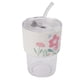 thumbnail image 4 of Vaso de plástico con pajita, 500 ml, 16 oz, vaso de plástico, vaso de plástico para café helado con tapa y pajita, vaso de plástico para café con tapa y pajita, artesanía superior, 4 of 14