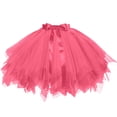 thumbnail image 2 of Women's Tutu Skirt Puffy Layered Tulle Elastic Waist Bow Tie Summer Dancing Party Skirts Festival Womens Holiday Party Fashion Skirt Skirt Birthday Cake Skirt Puffy Skirt Watermelon Red One Size, 2 of 3