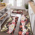 thumbnail image 2 of Pioneer Flower Floral Print Pattern Kitchen Rugs Sets Of 3,Kitchen Runner Rugs Non Skid Washable,Decorative Kitchen Floor Mats for Kitchen,Sink,Laundry,17"x30"+ 17"x47" + 17"x59", 2 of 6