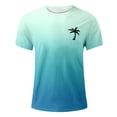 thumbnail image 4 of Men's Gradient Color T-Shirt, Short Sleeve Crewneck – Casual Summer Top for Daily Wear, 4 of 4