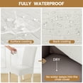 thumbnail image 3 of JIATER 100% Waterproof Dining Chair Covers Stretch Chair Slipcovers Protector Set of 4,Beige, 3 of 8