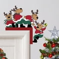 thumbnail image 4 of Santa Claus Wapiti Wooden Door Corner Sticker Holiday Party Door Corner Decoration Sticker, 4 of 5