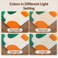 thumbnail image 7 of Design&I 9'x12' Washable Area Rug Abstract Contemporary Interlocking Shapes Orange Teal Burnt Fall for Great Room, Large Living Giant Skid-Resistant, 7 of 7